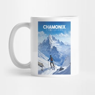 Affiche Chamonix - France - Mont-blanc illustration Mug